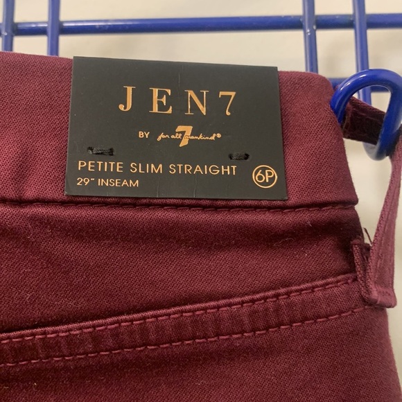 NWT Jen7 Slim Straight 7 for all mankind* Pant 6 Petite - Picture 3 of 16